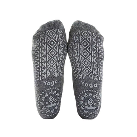 3 Pairs Cross Strap Round Toe Non-Slip Socks for Yoga Pilates and Barre