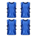 4Pcs Scrimmage Training Vest Team Sports Games Practice Jersey Blue