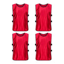 4Pcs Scrimmage Training Vest Team Sports Games Practice Jersey Blue