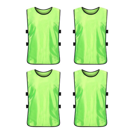 4Pcs Scrimmage Training Vest Team Sports Games Practice Jersey Blue