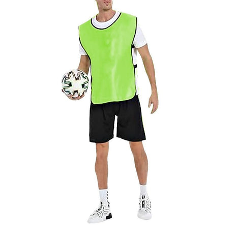 4Pcs Scrimmage Training Vest Team Sports Games Practice Jersey Green