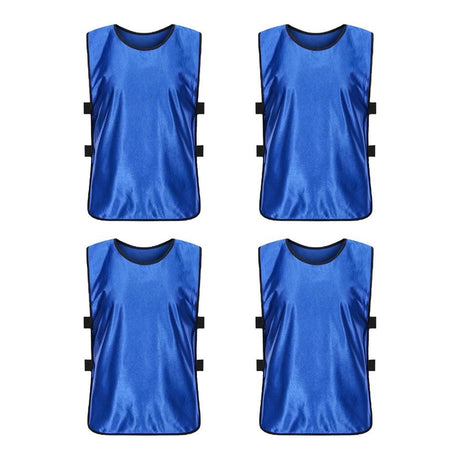 4Pcs Scrimmage Training Vest Team Sports Games Practice Jersey Red