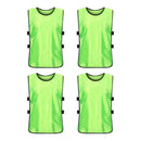 4Pcs Scrimmage Training Vest Team Sports Games Practice Jersey Red