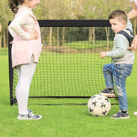 Portable Soccer Goal Net Quick Set-up Training Equipment for Backyard Soccer Black