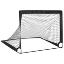 Portable Soccer Goal Net Quick Set-up Training Equipment for Backyard Soccer Black