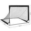 Portable Soccer Goal Net Quick Set-up Training Equipment for Backyard Soccer Black