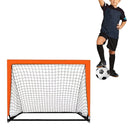 Portable Soccer Goal Net Quick Set-up Training Equipment for Backyard Soccer Orange