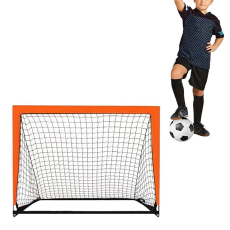 Portable Soccer Goal Net Quick Set-up Training Equipment for Backyard Soccer Orange