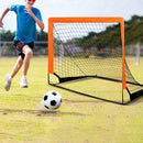 Portable Soccer Goal Net Quick Set-up Training Equipment for Backyard Soccer Orange