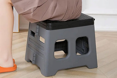 Portable Folding Toilet for Camping & Travel - Grey