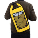 Roll-Top Backpack Dry Bag with Handle for Fishing Boating and Camping Yellow - M