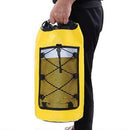 Roll-Top Backpack Dry Bag with Handle for Fishing Boating and Camping Yellow - L