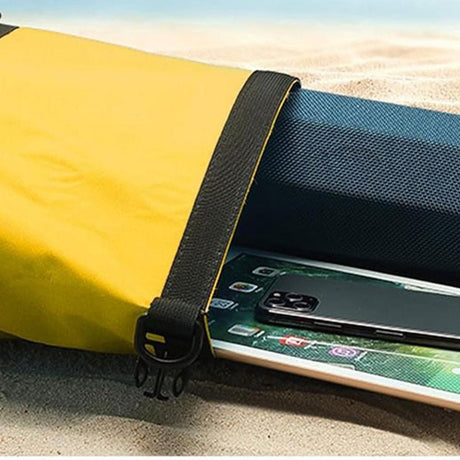 Roll-Top Backpack Dry Bag with Handle for Fishing Boating and Camping Yellow - L
