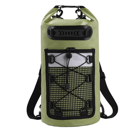 Roll-Top Backpack Dry Bag with Handle for Fishing Boating and Camping Green - S