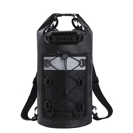 Roll-Top Backpack Dry Bag with Handle for Fishing Boating and Camping Black - S