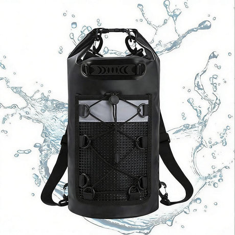 Roll-Top Backpack Dry Bag with Handle for Fishing Boating and Camping Black - M