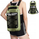 Roll-Top Backpack Dry Bag with Handle for Fishing Boating and Camping Black - L