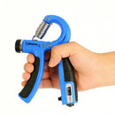 2PCS Adjustable Hand Grip Strengthener with Built-In Counter for Finger and Forearm Training Blue