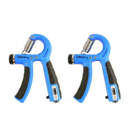 2PCS Adjustable Hand Grip Strengthener with Built-In Counter for Finger and Forearm Training Black