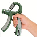 2PCS Adjustable Hand Grip Strengthener with Built-In Counter for Finger and Forearm Training Green