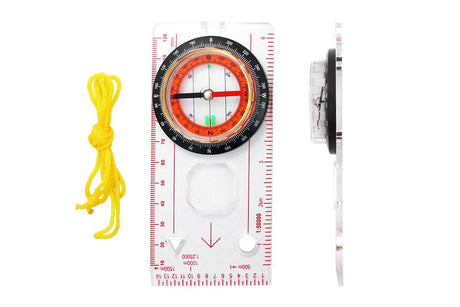 Professional Compass with Map Scale Multifunctional Baseplate