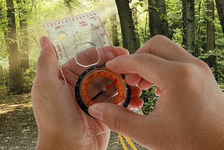 Professional Compass with Map Scale Multifunctional Baseplate