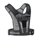 Reflective Running Vest One Size Mesh Lightweight Adjustable Breathable with Phone Pocket 1pc