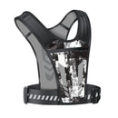 Reflective Running Vest One Size Mesh Lightweight Adjustable Breathable with Phone Pocket 1pc