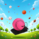 Rubber Wrist Elastic Ball Rope Swing Return Ball Exercise Reaction Rebound Ball Rose Red 1pc