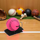 Rubber Wrist Elastic Ball Rope Swing Return Ball Exercise Reaction Rebound Ball Rose Red 1pc