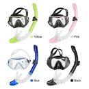 Snorkeling Set Wide View Diving Mask Dry Top Snorkel Set Big Frame Wateght And Anti-Fog Lens