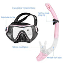 Snorkeling Set Wide View Diving Mask Dry Top Snorkel Set Big Frame Wateght And Anti-Fog Lens