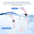 Snorkeling Set Wide View Diving Mask Dry Top Snorkel Set Big Frame Wateght And Anti-Fog Lens
