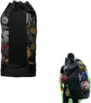 1pc Ball Storage Bag Black L Mesh Net Bag for Basketball Football Volleyball