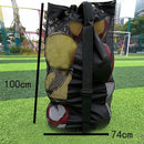 1pc Ball Storage Bag Black L Mesh Net Bag for Basketball Football Volleyball
