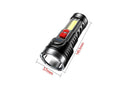 Super Bright Torch 6 Led Flashlight USB Rechargeable Tactical light