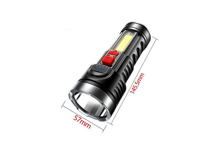 Super Bright Torch 6 Led Flashlight USB Rechargeable Tactical light