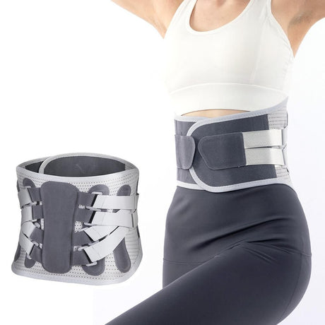 Adjustable Lumbar Support Belt Lower Back Brace With Lumbar Pad Waist Belt - M