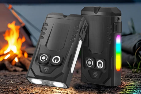 Aluminum Alloy Portable Mini Flashlight with 365nm UV Light and RGB Side Lamp