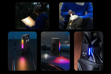 Aluminum Alloy Portable Mini Flashlight with 365nm UV Light and RGB Side Lamp