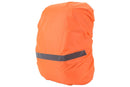 High-Visibility Backpack Rain Cover with Reflective Strip Water-Resistant Outdoor Night Travel Bag Cover -Orange / L