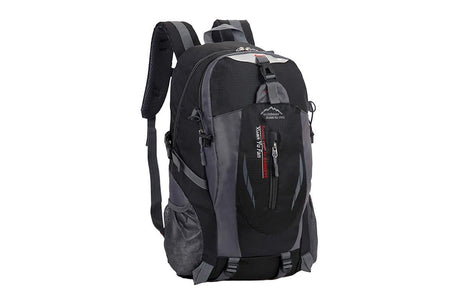 Water-resistant Hiking Backpack Travel Camping Nylon Outdoor Bag for Men and Women -Black