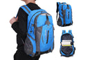 Water-resistant Hiking Backpack Travel Camping Nylon Outdoor Bag for Men and Women -Blue