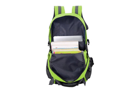 Water-resistant Hiking Backpack Travel Camping Nylon Outdoor Bag for Men and Women -Green