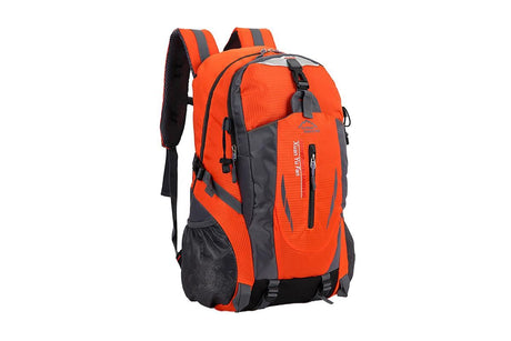 Water-resistant Hiking Backpack Travel Camping Nylon Outdoor Bag for Men and Women -Orange