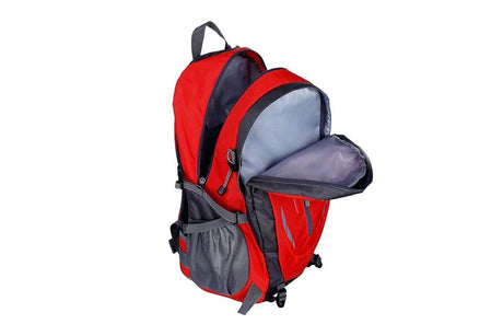 Water-resistant Hiking Backpack Travel Camping Nylon Outdoor Bag for Men and Women -Red
