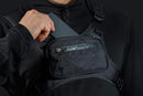 Water Resistant Running Vest Chest Pack Phone Holder for Running Lightweight Training Pack with Reflective Detail - Black