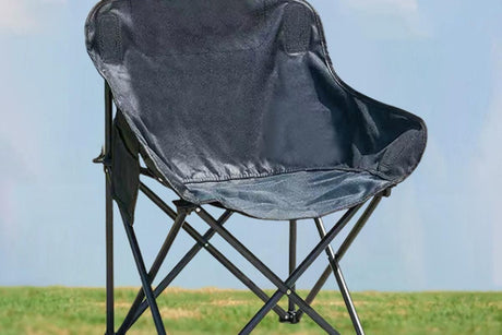 Compact Folding Chair Portable Camping Chair for Outdoor Activities - Black