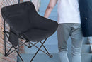 Compact Folding Chair Portable Camping Chair for Outdoor Activities - Black