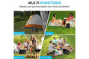 Portable Camping Toilet Folding Toilet for Adults with Lid -Black